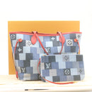 LOUIS VUITTON Monogram Denim Neverfull MM Tragetasche Blau M44981 LV Auth 22325SM-12