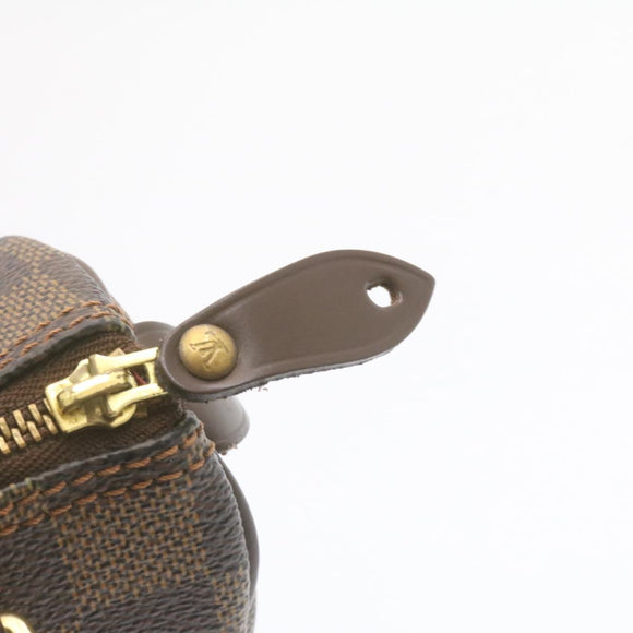 LOUIS VUITTON Damier Ebene Mini Speedy Hand Bag SP Order LV Auth 23260SM