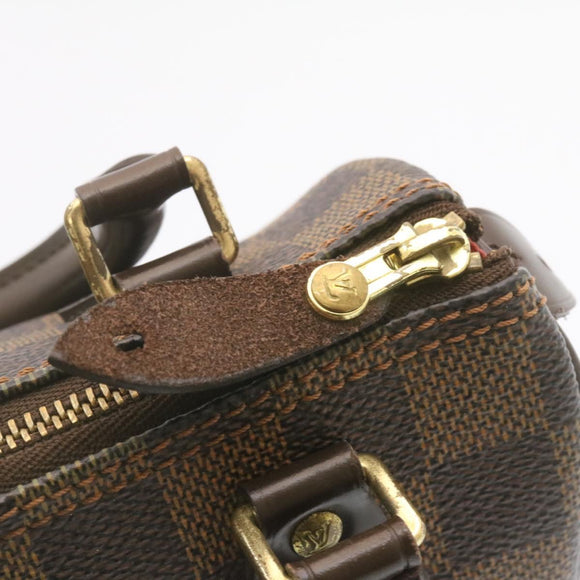 LOUIS VUITTON Damier Ebene Mini Speedy Hand Bag SP Order LV Auth 23260SM