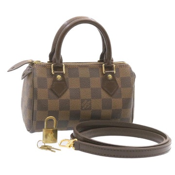 LOUIS VUITTON Damier Ebene Mini Speedy Hand Bag SP Order LV Auth 23260SM
