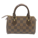 LOUIS VUITTON Damier Ebene Mini Speedy Hand Bag SP Order LV Auth 23260SM-14