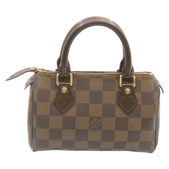LOUIS VUITTON Damier Ebene Mini Speedy Hand Bag SP Order LV Auth 23260SM