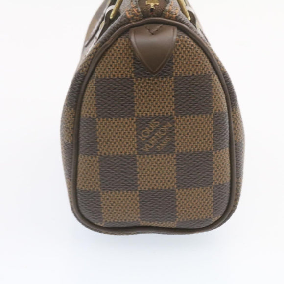 LOUIS VUITTON Damier Ebene Mini Speedy Hand Bag SP Order LV Auth 23260SM