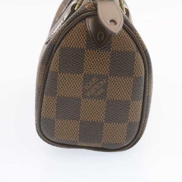 LOUIS VUITTON Damier Ebene Mini Speedy Hand Bag SP Order LV Auth 23260SM