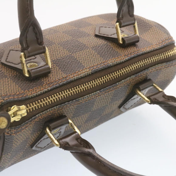 LOUIS VUITTON Damier Ebene Mini Speedy Hand Bag SP Order LV Auth 23260SM