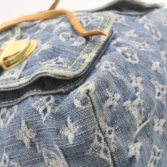 LOUIS VUITTON Monogram Denim Sac a Dos GM Backpack Blue M95056 LV Auth 23405V