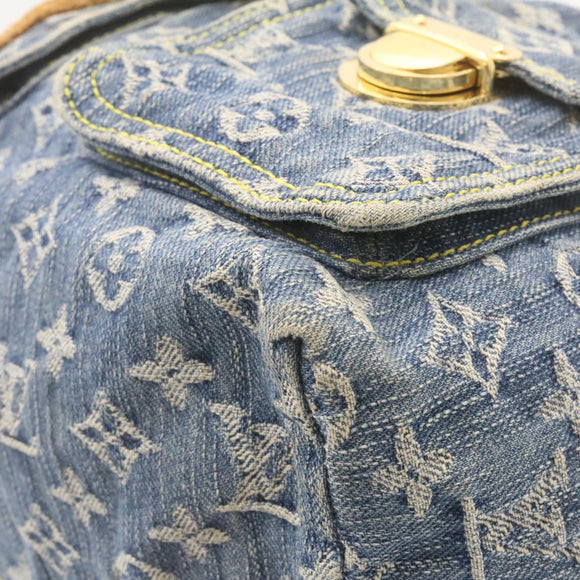 LOUIS VUITTON Monogram Denim Sac a Dos GM Backpack Blue M95056 LV Auth 23405V