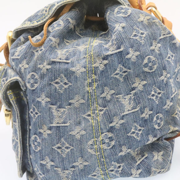 LOUIS VUITTON Monogram Denim Sac a Dos GM Backpack Blue M95056 LV Auth 23405V