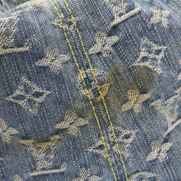 LOUIS VUITTON Monogram Denim Sac a Dos GM Backpack Blue M95056 LV Auth 23405V
