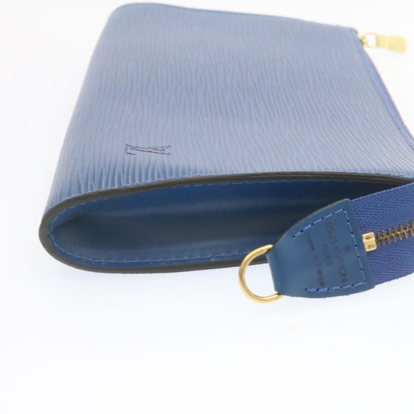 LOUIS VUITTON Epi Pochette Accessoires Pouch Blue M52945 LV Auth 23568AV