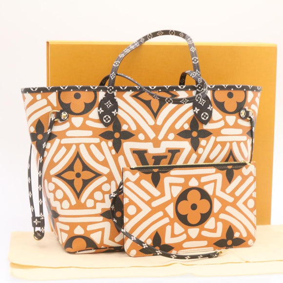 LOUIS VUITTON Monogram Giant Neverfull MM Tote Bag Caramel M56584 LV Auth 24446S