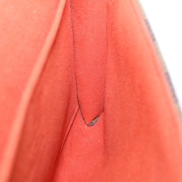 LOUIS VUITTON Damier Ebene Pochette Twin GM Shoulder Bag N51851 LV Auth 24679A