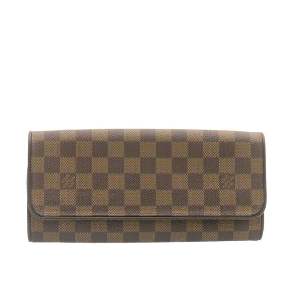 LOUIS VUITTON Damier Ebene Pochette Twin GM Shoulder Bag N51851 LV Auth 24679A