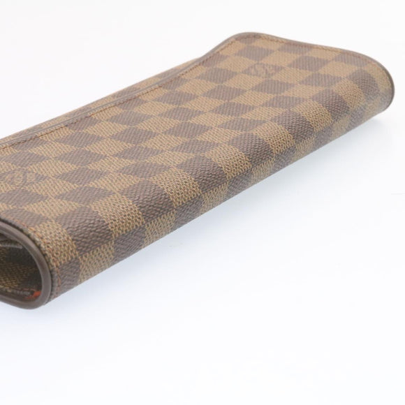 LOUIS VUITTON Damier Ebene Pochette Twin GM Shoulder Bag N51851 LV Auth 24679A