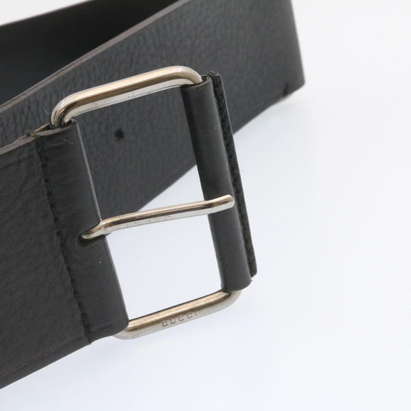 GUCCI Belt Leather Black Auth 24743