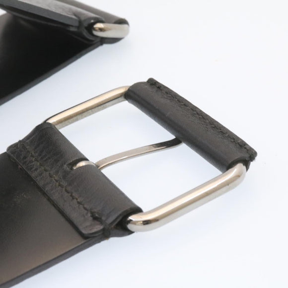 GUCCI Belt Leather Black Auth 24743