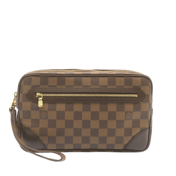 LOUIS VUITTON Damier Ebene Marly Dragonne GM Clutch Bag SP Order LV Auth 25039SA