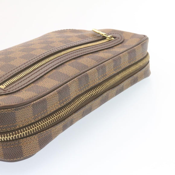 LOUIS VUITTON Damier Ebene Marly Dragonne GM Clutch Bag SP Order LV Auth 25039SA