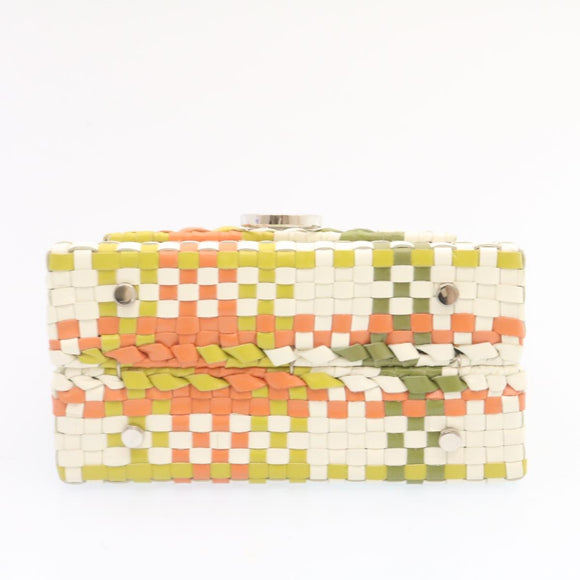 Salvatore Ferragamo INTRECCIATO Gancini Hand Bag Multicolor Auth 25306V