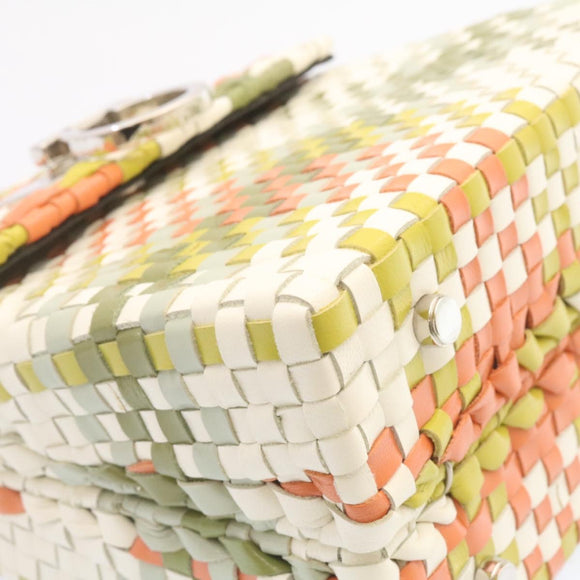 Salvatore Ferragamo INTRECCIATO Gancini Hand Bag Multicolor Auth 25306V