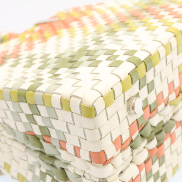 Salvatore Ferragamo INTRECCIATO Gancini Hand Bag Multicolor Auth 25306V