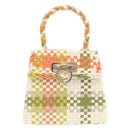 Salvatore Ferragamo INTRECCIATO Gancini Hand Bag Multicolor Auth 25306V-13