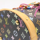 LOUIS VUITTON Monogram Multicolor Bucket Frange ToteBag Black M40110 Auth 25649S-19