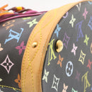LOUIS VUITTON Monogram Multicolor Bucket Frange ToteBag Black M40110 Auth 25649S-17