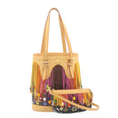 LOUIS VUITTON Monogram Multicolor Bucket Frange ToteBag Schwarz M40110 Auth 25649S-1