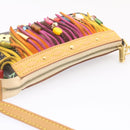 LOUIS VUITTON Monogram Multicolor Bucket Frange ToteBag Black M40110 Auth 25649S-30