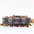 LOUIS VUITTON Monogram Multicolor Bucket Frange ToteBag Black M40110 Auth 25649S-32