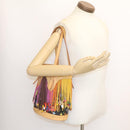 LOUIS VUITTON Monogram Multicolor Bucket Frange ToteBag Black M40110 Auth 25649S-42