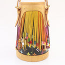LOUIS VUITTON Monogram Multicolor Bucket Frange ToteBag Black M40110 Auth 25649S-4