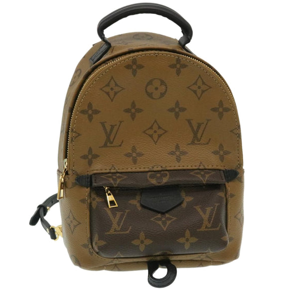 LOUIS VUITTON Monogram Reverse Palm Springs Mini Backpack M44872 LV Auth 25969SM