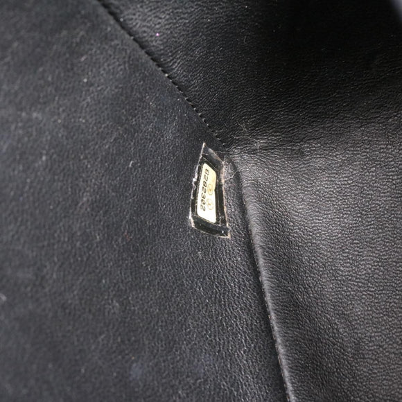 CHANEL Big Matelasse Flap Chain Shoulder Bag Calf Skin Black Gold CC Auth 25984SA