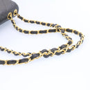 CHANEL Big Matelasse Flap Chain Shoulder Bag Calf Skin Black Gold CC Auth 25984SA-7