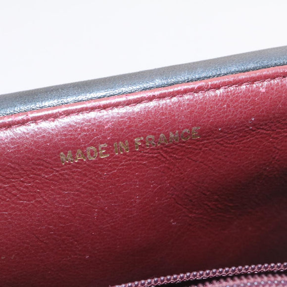 CHANEL Lamb Skin Double Flap Chain Shoulder Bag Black CC Auth 26207AV