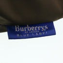 BURBERRY Nova Check Blue Label Hand Bag Nylon Brown Auth 26353-12