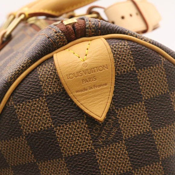 LOUIS VUITTON Damier Ebene Keepall 45 Boston Bag LV Auth 26495S