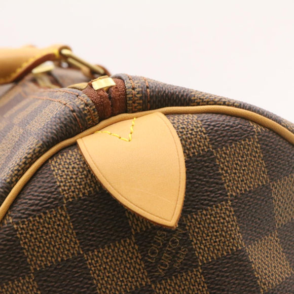LOUIS VUITTON Damier Ebene Keepall 45 Boston Bag LV Auth 26495S