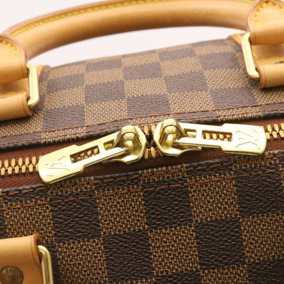 LOUIS VUITTON Damier Ebene Keepall 45 Boston Bag LV Auth 26495S