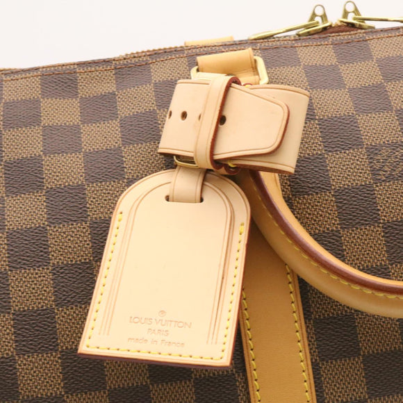 LOUIS VUITTON Damier Ebene Keepall 45 Boston Bag LV Auth 26495S