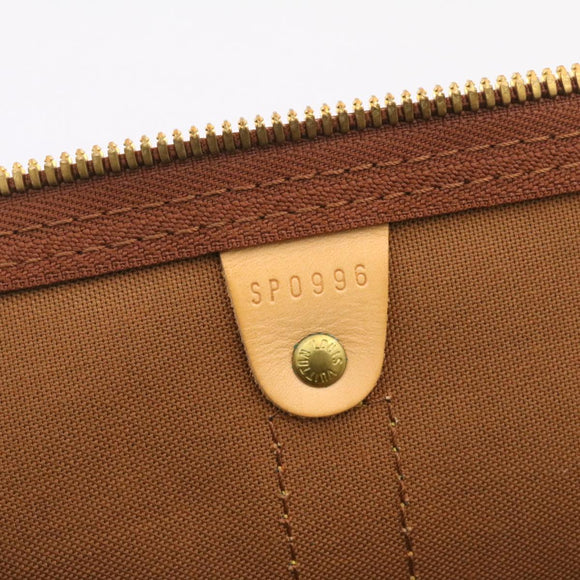 LOUIS VUITTON Damier Ebene Keepall 45 Boston Bag LV Auth 26495S