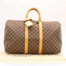 LOUIS VUITTON Damier Ebene Keepall 45 Boston Bag LV Auth 26495S-12