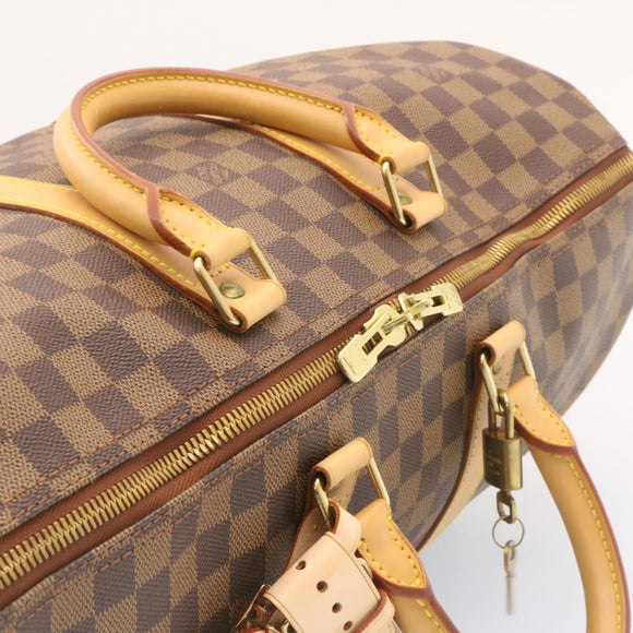 LOUIS VUITTON Damier Ebene Keepall 45 Boston Bag LV Auth 26495S