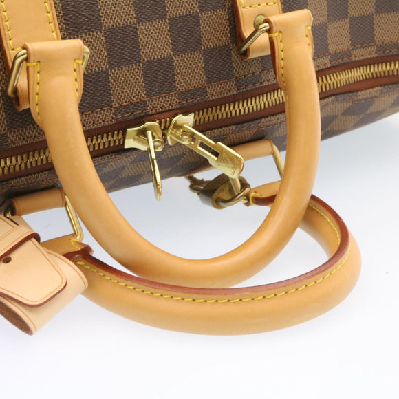 LOUIS VUITTON Damier Ebene Keepall 45 Boston Bag LV Auth 26495S