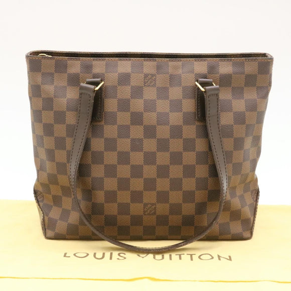 LOUIS VUITTON Damier Ebene Cabas Piano Tote Bag N51187 LV Auth 26496AV