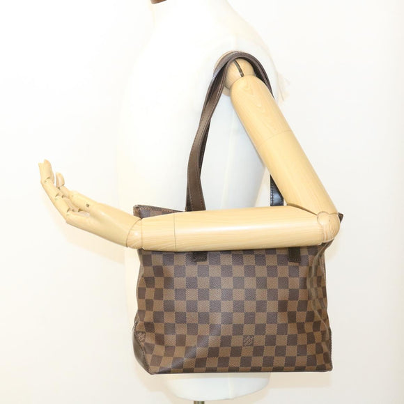 LOUIS VUITTON Damier Ebene Cabas Piano Tote Bag N51187 LV Auth 26496AV