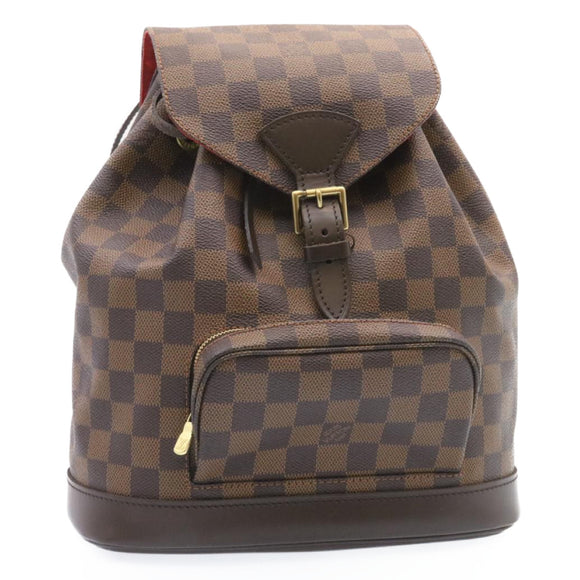 LOUIS VUITTON Damier Ebene Montsouris MM Backpack N51143 LV Auth 26498SAM
