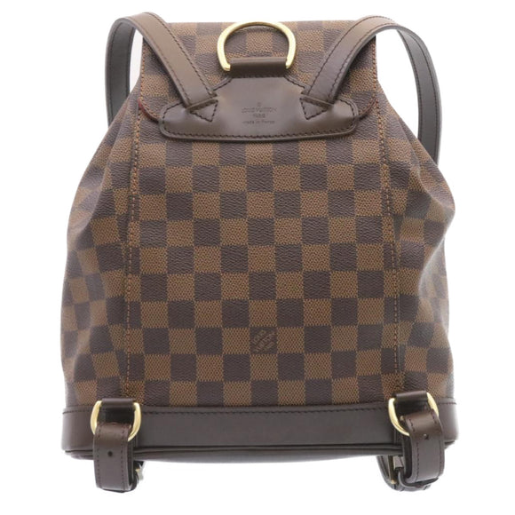 LOUIS VUITTON Damier Ebene Montsouris MM Backpack N51143 LV Auth 26498SAM